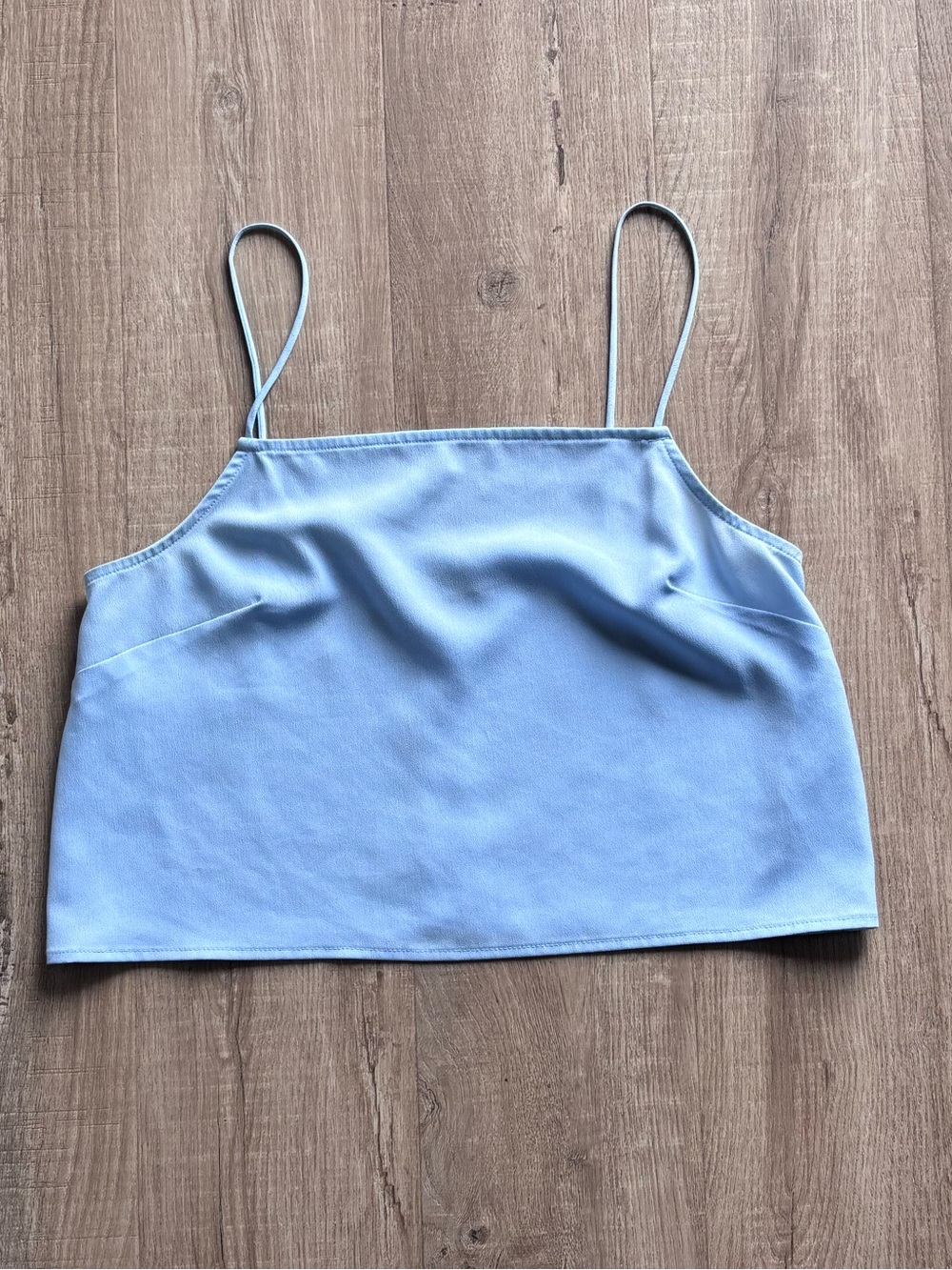 Topshop Blue Crop Camisole